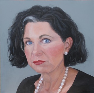 Selbstbildnis 100cm x 100cm, Ayryl auf Leinwand