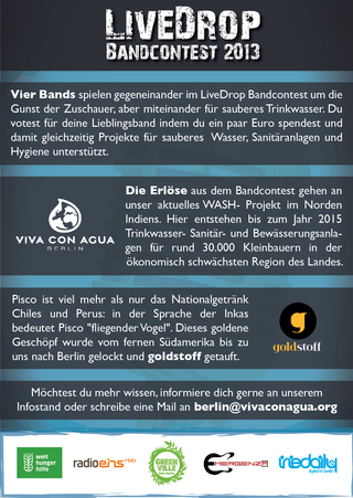 2013</br>
livedrop bandcontest organized by Viva con Agua</br>
create a recognizable and nice corporate design</br></br>
flyer backside 