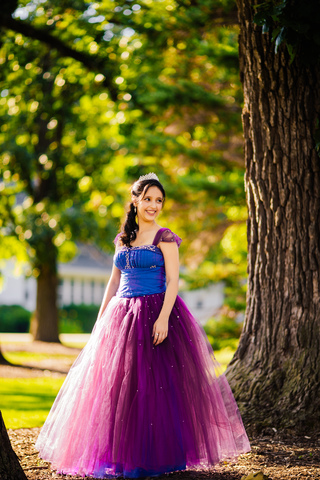 I shot Zareli's portrait for the Make-A-Wish foundation. She is wearing her quinceanera dress.
