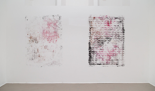 Mattress Print no.1 and no.2
Material: Ready mix paint, charcoal and plaster with parallelogram stitch mattress.