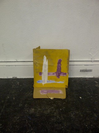 paint on cardboard.