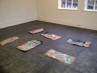paint on cardboard. (series)