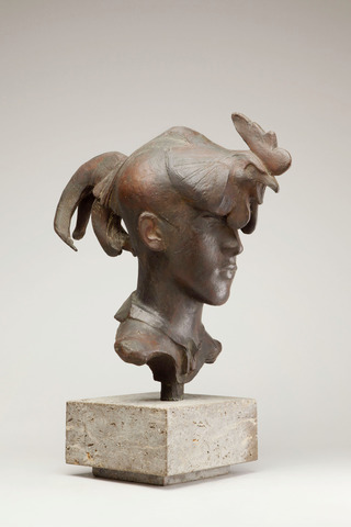 Porträt Knabe «Hahn», 1957/58, Bronze, 45cm