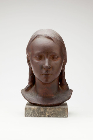 Porträt eines 6jährigen Mädchens, 1933, Bronze, 24cm