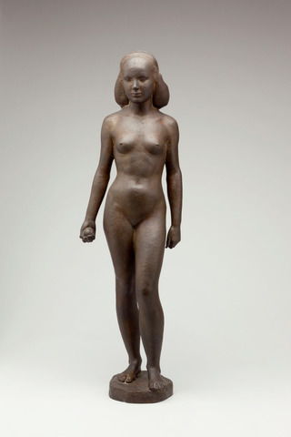 Mädchen mit Birne, 1947, Bronze, 83cm