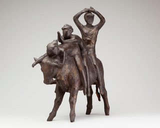 Bulle mit drei Reitern «Europa», 1963, Bronze, 47cm × 55cm