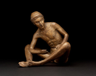 Jüngling, sitzend, 1967, Bronze, 39cm