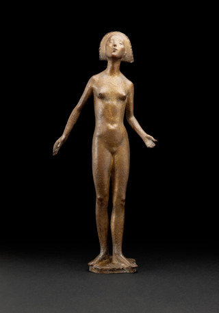 Mädchen mit Kopftuch, 1965 / 66, Bronze, 60 cm