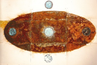 COSMOS -
 250x380cm,
 Iron + Copper on Canvas