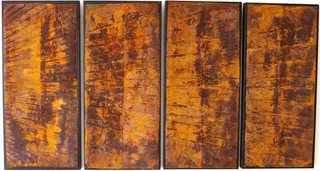 WALLS OF BABYLON -
 4x40cmx110cm,
 Iron on Wood