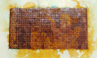 ANCIENT RECTANGLE -
 60x90cm,
 Iron + Copper on Paper