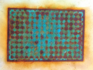 CITADEL-
 40x60cm,
 Iron + Copper on Canvas