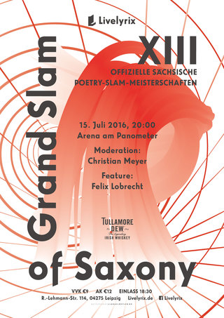 Plakat für die sächsischen Meisterschaften im Poetry Slam