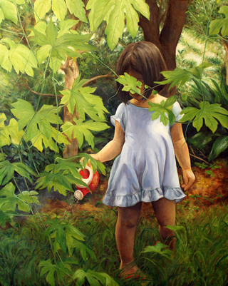 水やり
　Oil on Canvas
　91H x 72.8W cm
　2015