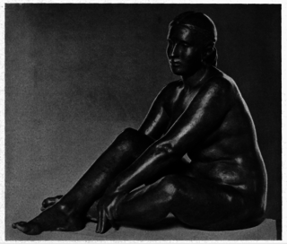 Hockende Frau, Bronze, 1937