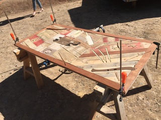 End of day 2 working on the recycled table for the Chrysalis project.
Made with the Dangerous Dads - A group of fathers and their children.