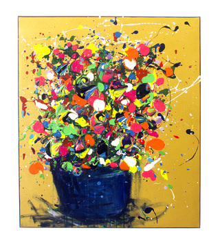Blütenstillleben, 2020,

Mischtechnik auf Leinwand,

60 x 70 x 5 cm