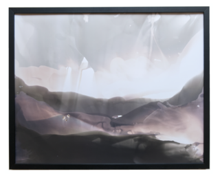 „Chemical Landscape“ Chemigramm, Silbergelatine-Print, 40 x 50 cm, 2023