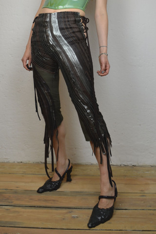 Leather Tape pants - Size S