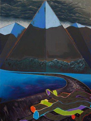 Langer Weg, 2014 / Öl auf Leinwand / 200x150 cm