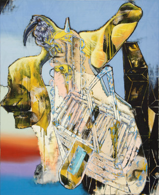 Rabe, 2025 / Öl auf Leinwand / 160x130 cm