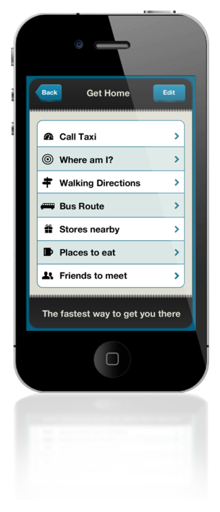 UX & UI-Design for an App that helps to find the fastest way home and other interesting things along the way.