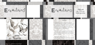Labels for the portuguese wine "Excentrico"