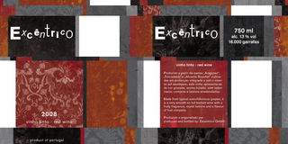 Labels for the portuguese wine "Excentrico"