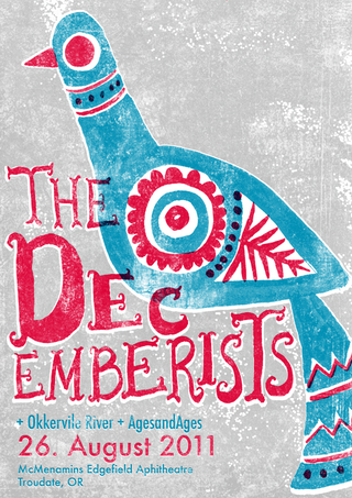 Gig Poster for the band The Decemberists.
Just for fun.