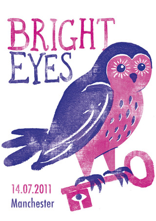 Gig poster for the band Bright Eyes.
Just for fun.