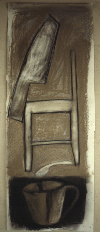 KNIFE CUP CHAIR
Pastel, charcoal on paper
45 cms x 18 cms