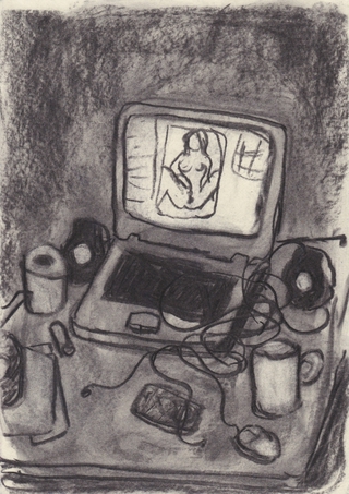 untitled, 2013, charcoal on paper, 29,7x21cm