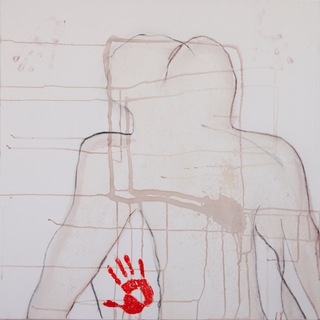 untitled bottom, 2010, 

100x200cm, dyptich, mixed media on canvas