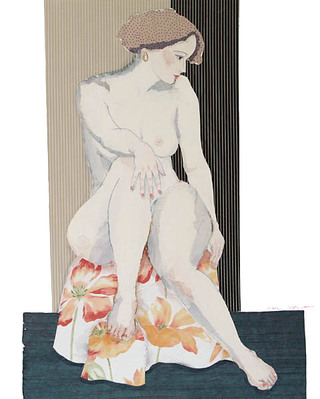 コラージュ　30F（91 × 72.7 cm）　松野真理個展 in 神戸・ギャラリー北野坂（2009年）