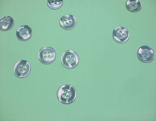 ボタン　acrylic on canvas panel 318×410(mm)　2014