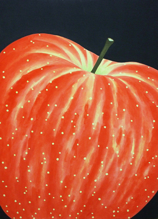 りんご　acrylic on canvas 333×242(mm)　2011