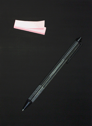 テーブルの上-2　acrylic on canvas panel 333×242(mm)　2010