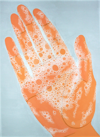 手を洗う　acrylic on canvas 455×333(mm)　2007