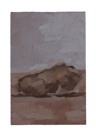 Rock, Oil on Oak Board, 15cm x 10cm, 2015