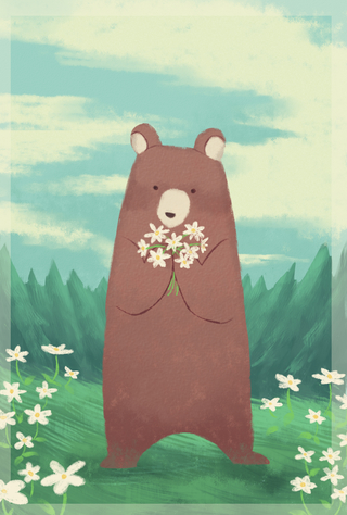 "Kind hearted"
This is a postcard design.
