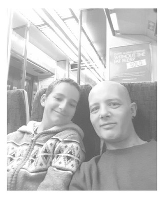 The last picture is of a father and son, smiling at us. It is warm and genuine. They have been on a journey somewhere, but maybe the place isn’t that important. What matters is that they spent time together. 