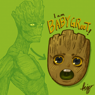 I AM BABY GROOT !