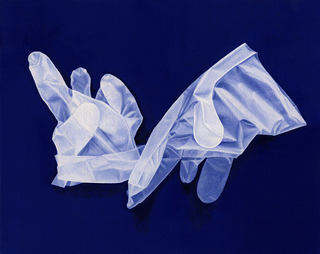 手袋-2　acrylic on canvas 220×273(mm)　2024