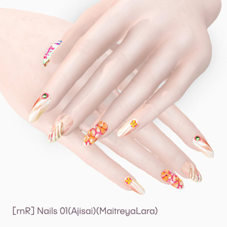 [rnR] Nails 01(Ajisai)