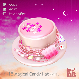 [rnR] K-18 Magical Candy Hat_01 (Pink)