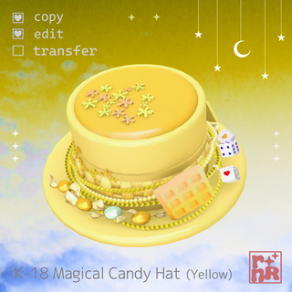 [rnR] K-18 Magical Candy Hat_05 (Yellow)