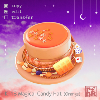 [rnR] K-18 Magical Candy Hat_06 (Orange)