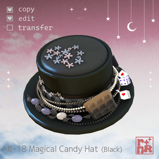 [rnR] K-18 Magical Candy Hat_08 (Black)