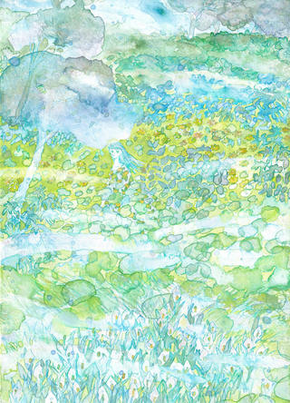 涼しい風は水芭蕉 ／ 2022 ／個人蔵