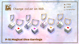 [rnR] P-15 Magical Dice Earrings